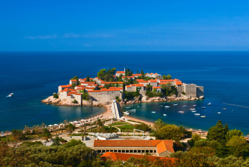 Wyspa Sveti Stefan w Czarnogórze