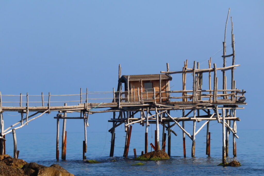 Rybackie trabocchi w regionie Abruzji
