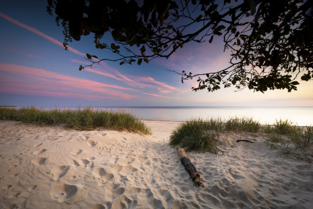 Wejście na plażę w Grzybowie