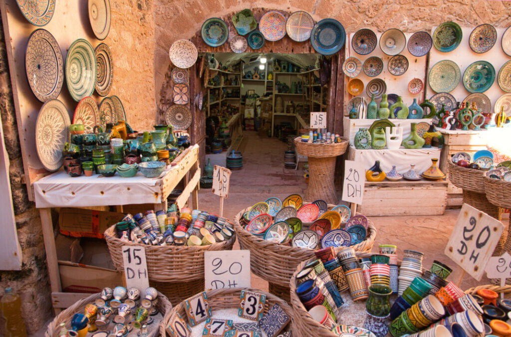 Tradycyjne sklep berberyjski w medynie w Essaouirze