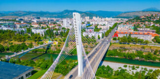 Most Milenijny w Podgoricy - stolicy Czarnogóry