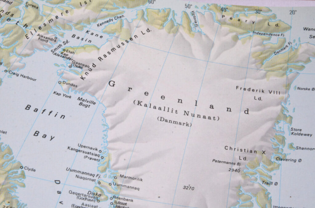 Mapa Grenlandii