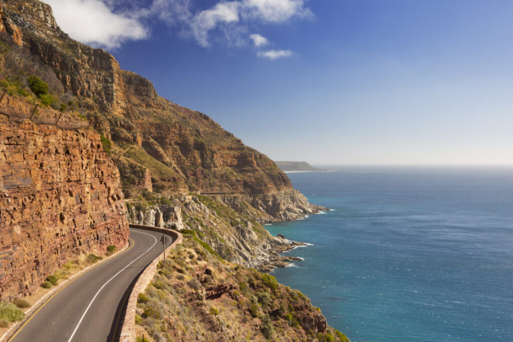 Chapman's Peak Drive w pobliżu Kapsztadu w Republice Południowej Afryki