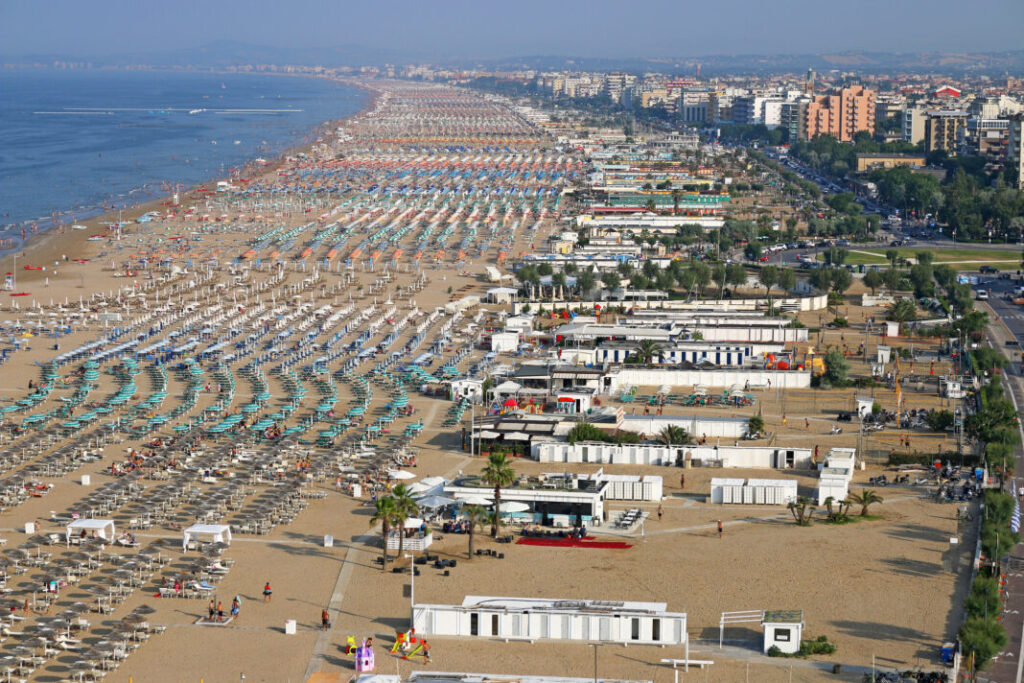 Plaża w Rimini -Włochy