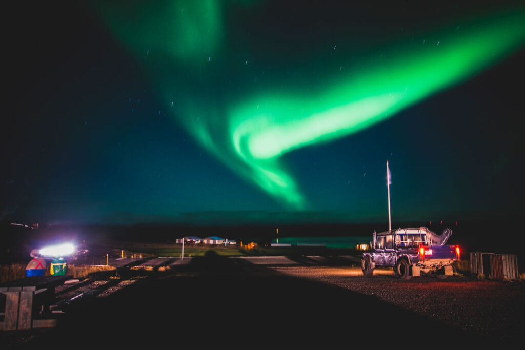Zorza polarna na Islandii